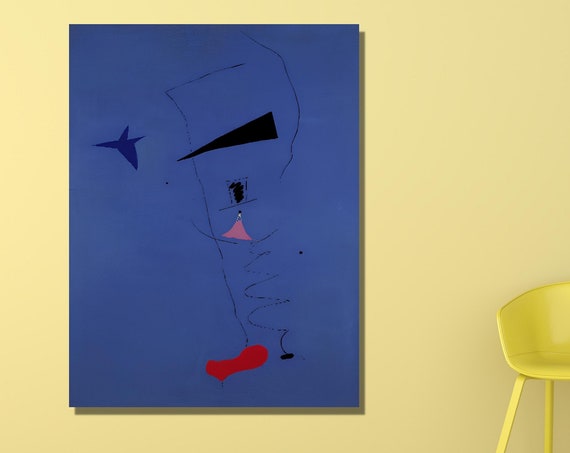 Joan Miro Blue Star Art Painting Wall Art Print Joan Miro Abstract Print Art Wall Art Surrealism Art Exhibition Poster Art