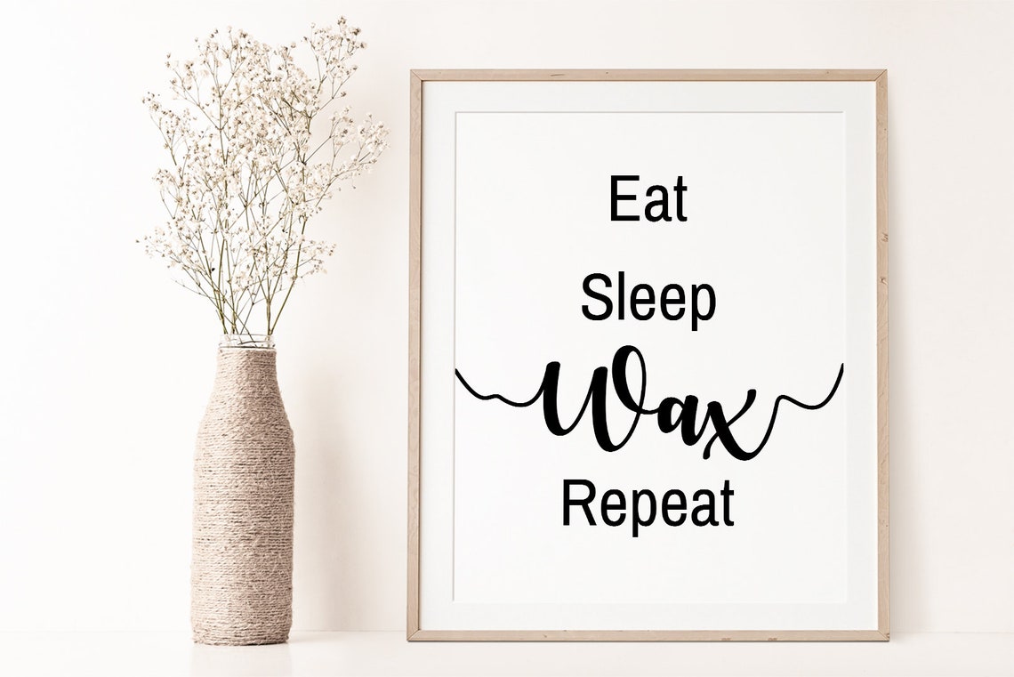 Eat Sleep Wax Repeat Esthetician Studio Typography Beauty Wall Art - Image 2
