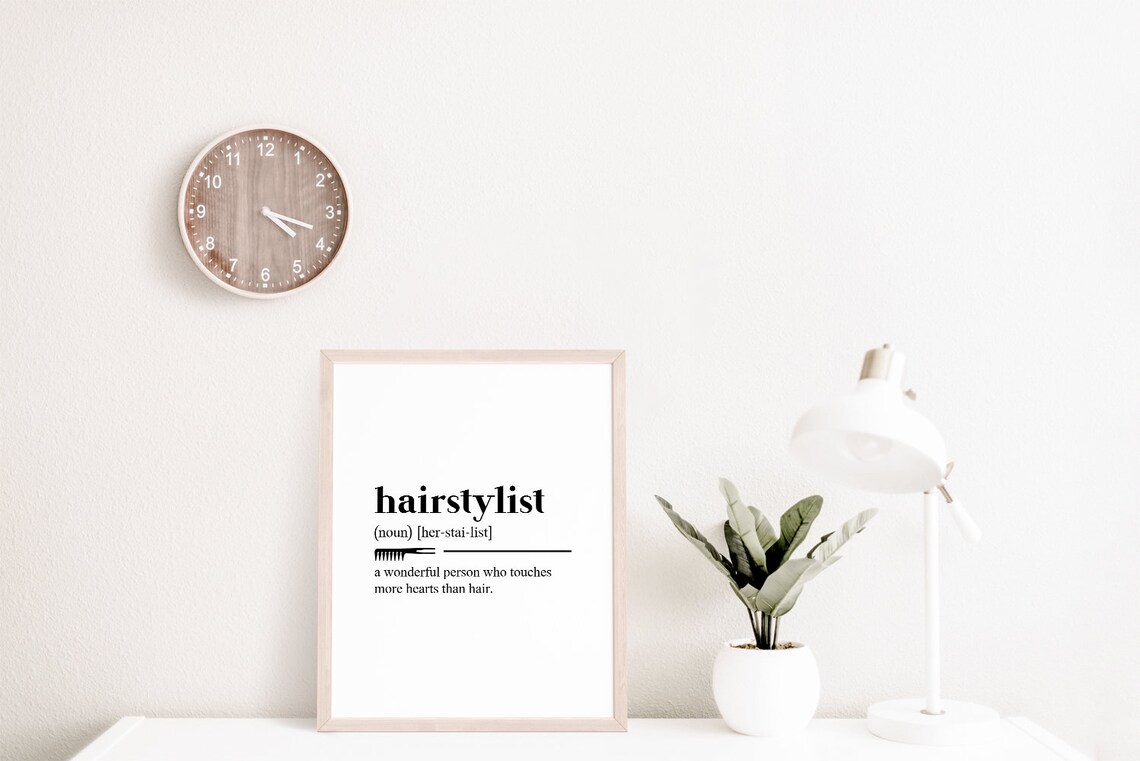 Hairstylist Definition Hair Salon Decor Art Print - Image 2