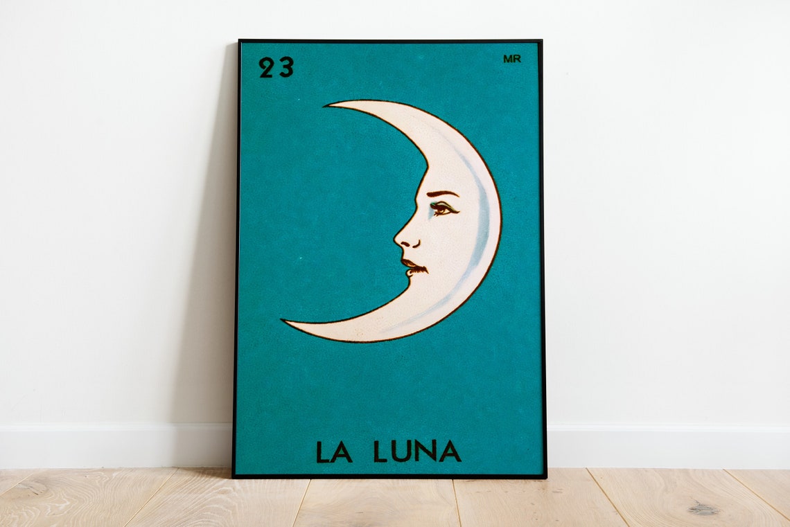 La Luna Spanish Moon, Vintage Moon Art Print Decor - Image 4