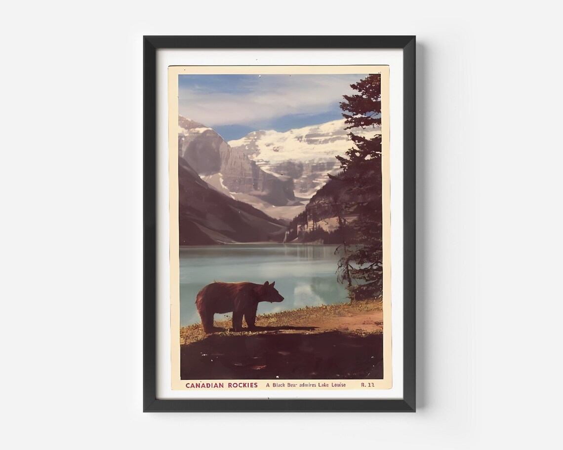 Lake Louise Canadian Rockies Vintage Travel Poster - Image 2