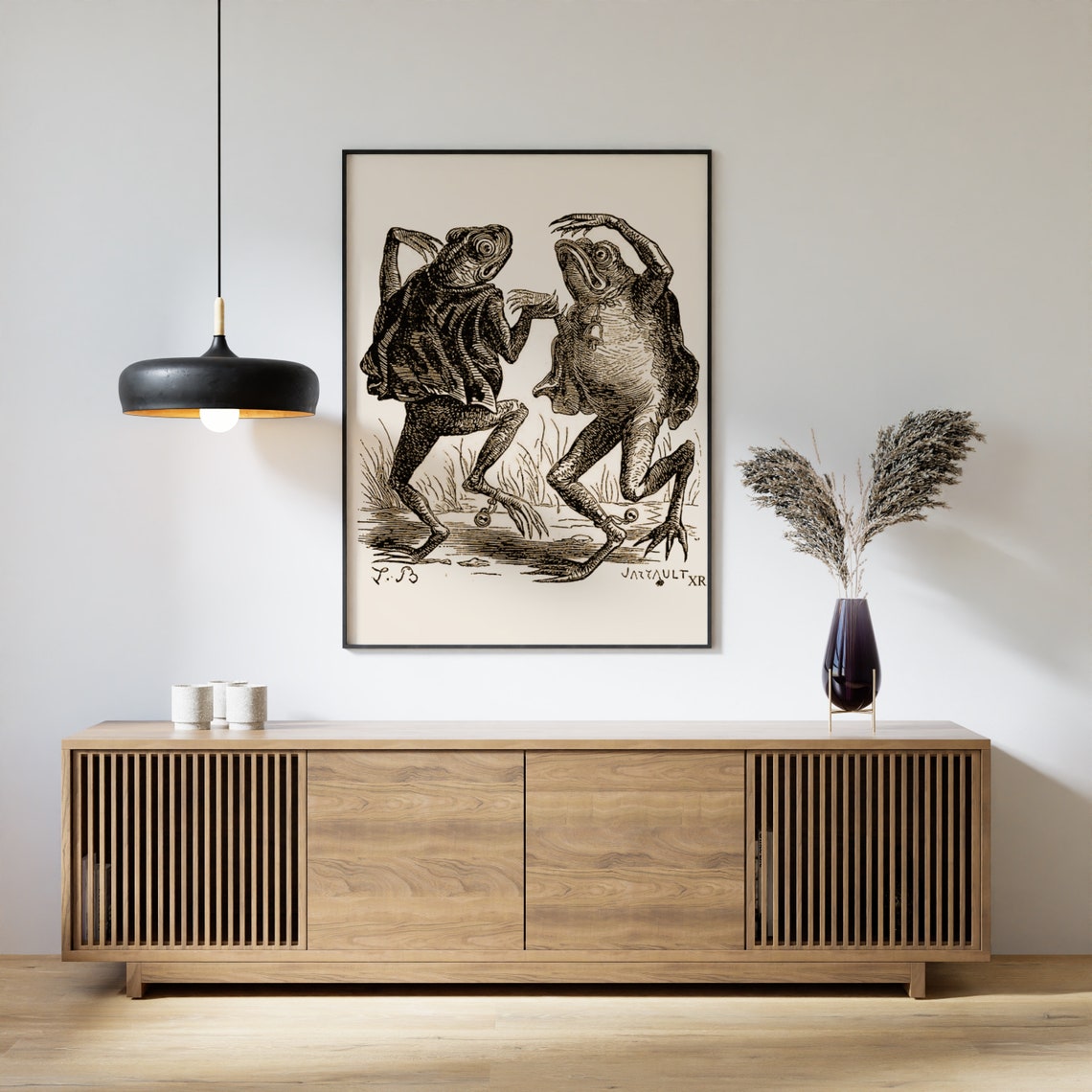 Funny Dancing Frogs Vintage Poster, Retro Art Print - Image 4