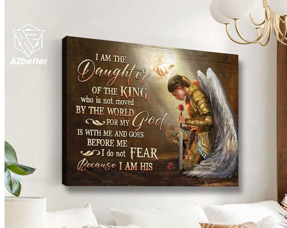 Daughter Of The King Angel Knight Sword Not Moved Faith Poster