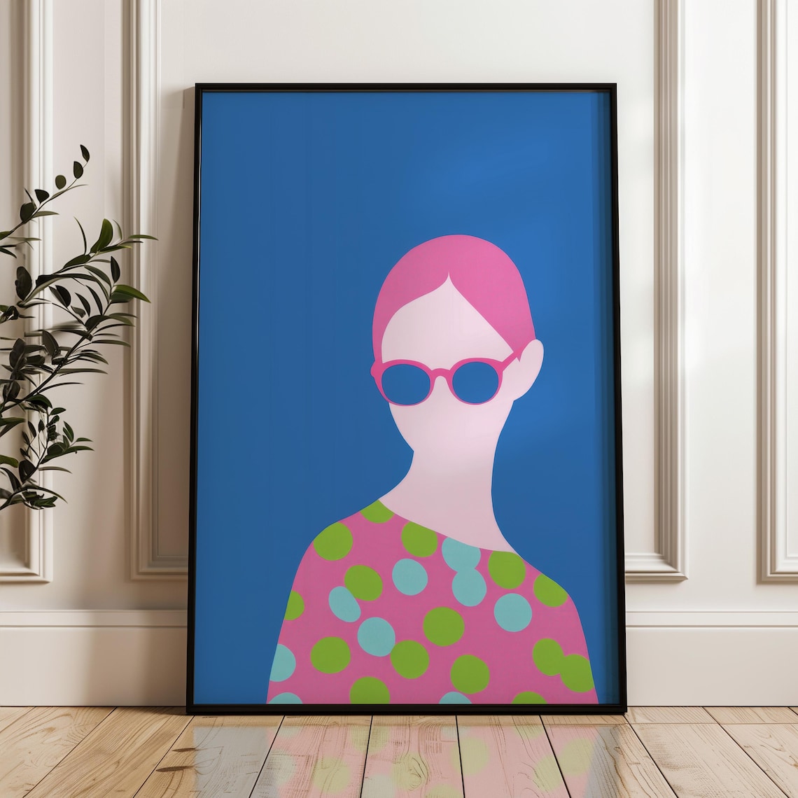 Woman With Pink Hair And Sunglasses Pop Art Portrait Pink Poster