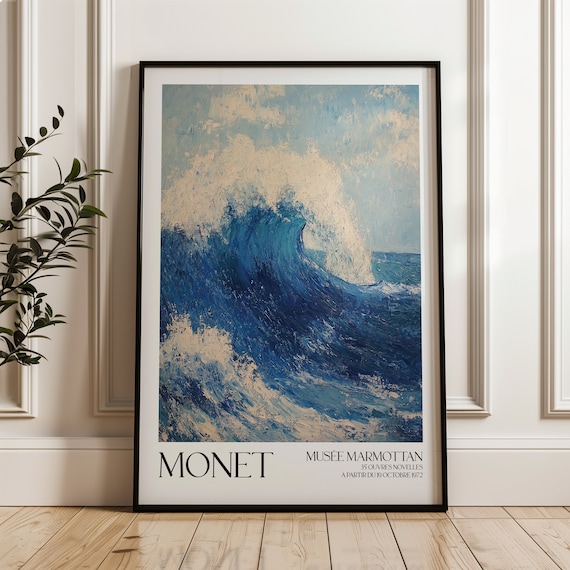 Monet Wave Musee Marmotton Exhibition 1972 Ocean Wave Art Poster