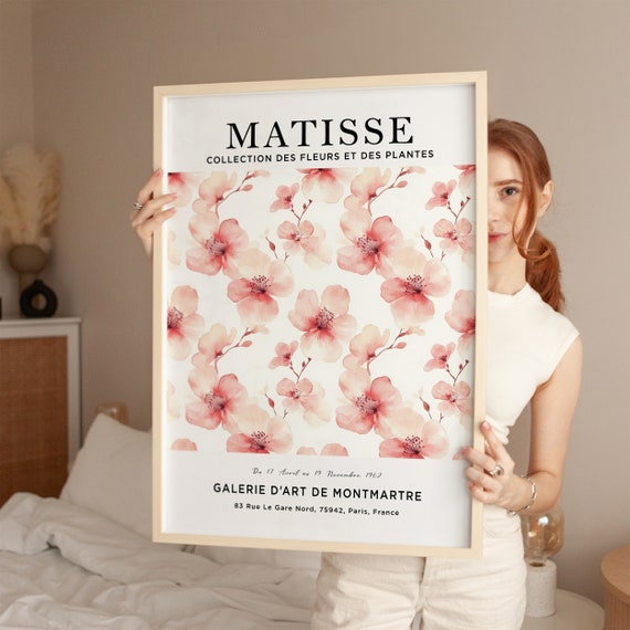 Henri Matisse Art Print Pink Flower Poster Market Plant Botanical