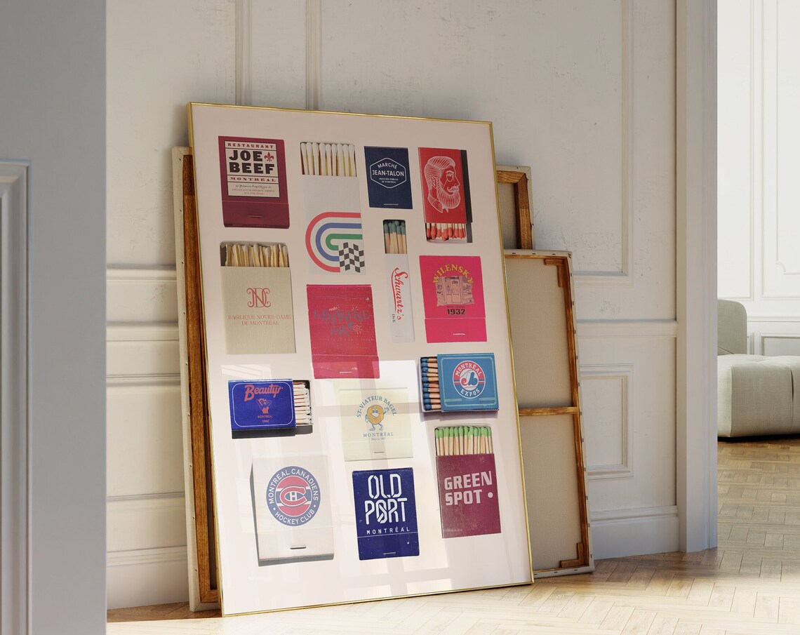 Montreal Matchbook Vintage Travel Poster