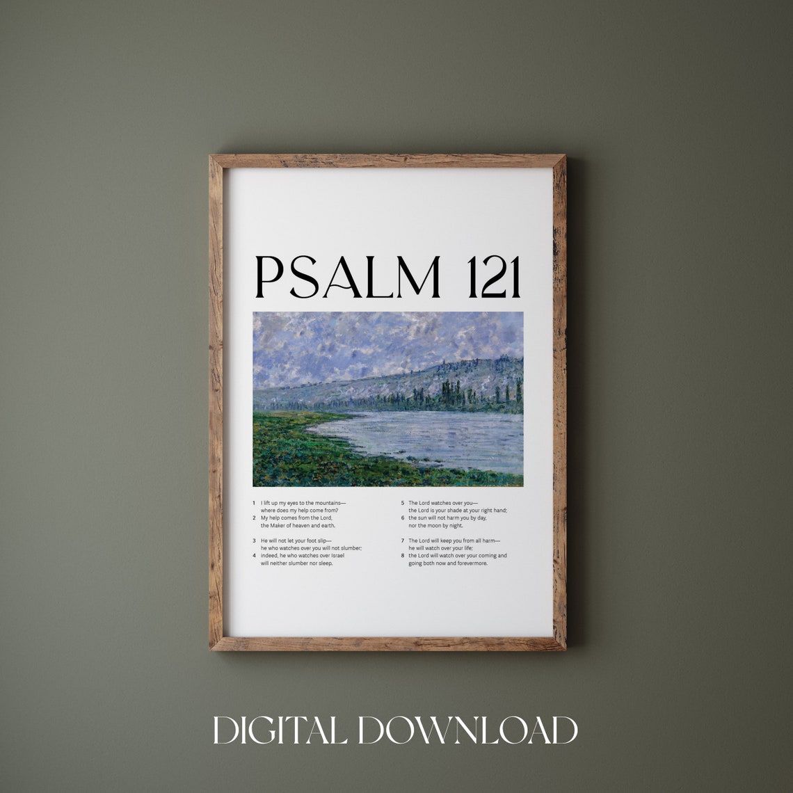 Psalm 121 Chapter I Lift Up My Eyes Mountains Impressionist Poster