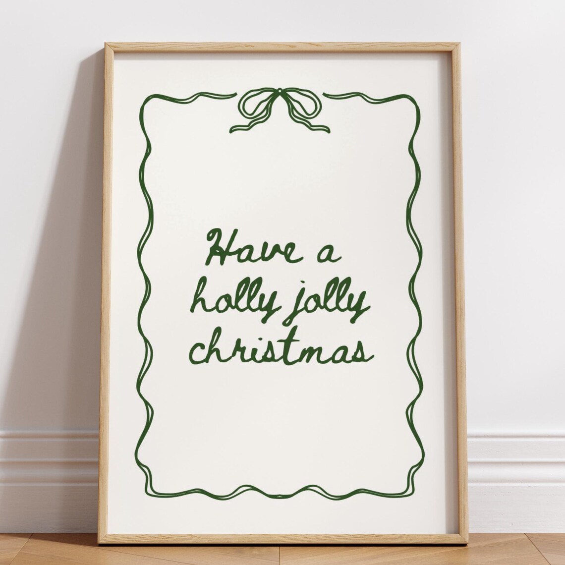 Minimalist Merry Christmas Wall Art Print