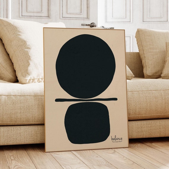 Abstract Organic Shapes Art Print, Minimalist