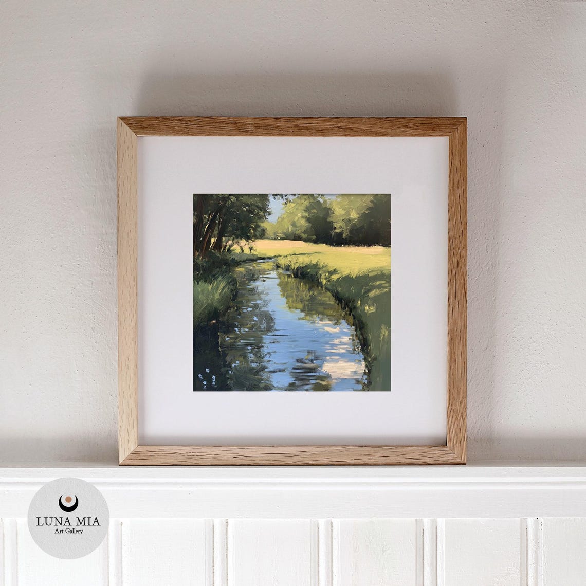 Serene Nature Inspired Wall Art Prints Set Soft Green Light Blue Beige Cream Tones Minimalist Decor For Calm Harmonious