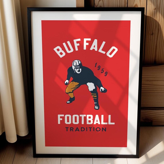 Buffalo Football Tradition 1959 Vintage Retro Sports Wall Art Poster