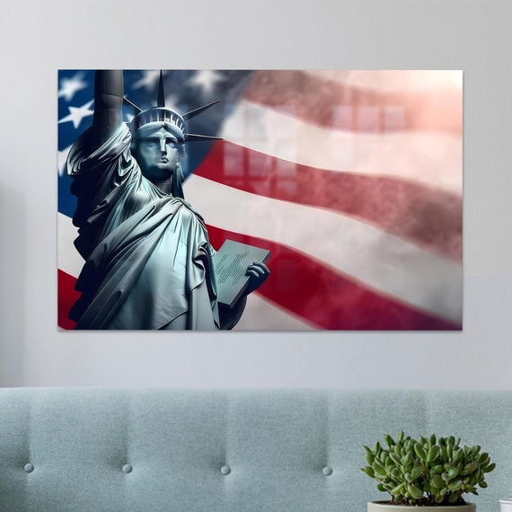 Statue Of Liberty Modern Art Print