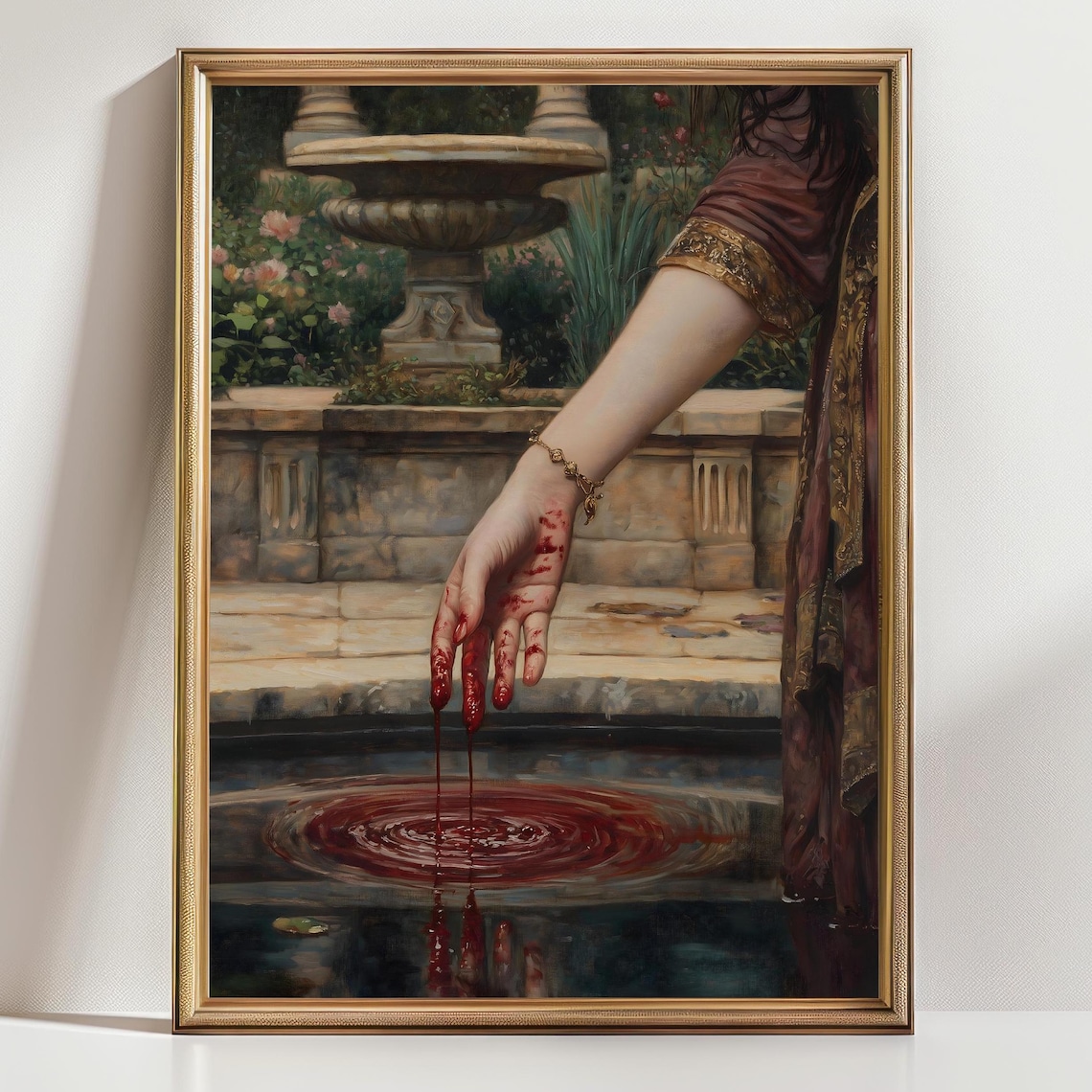 Lady Macbeth Bloody Hands Gothic Wall Art Print - Image 3