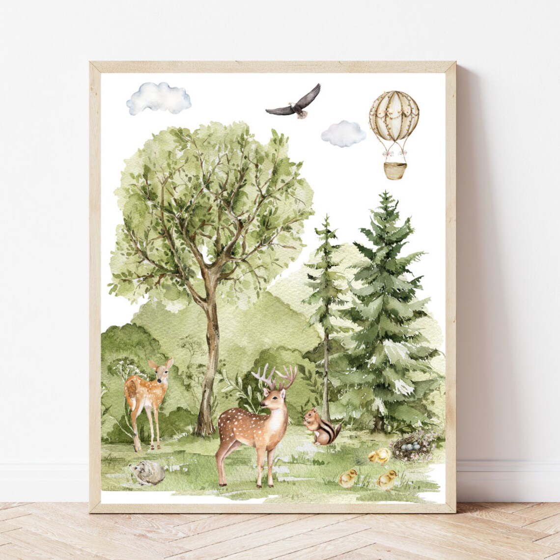Woodland Nursery Art Print, Kids Room Decor - Image 2