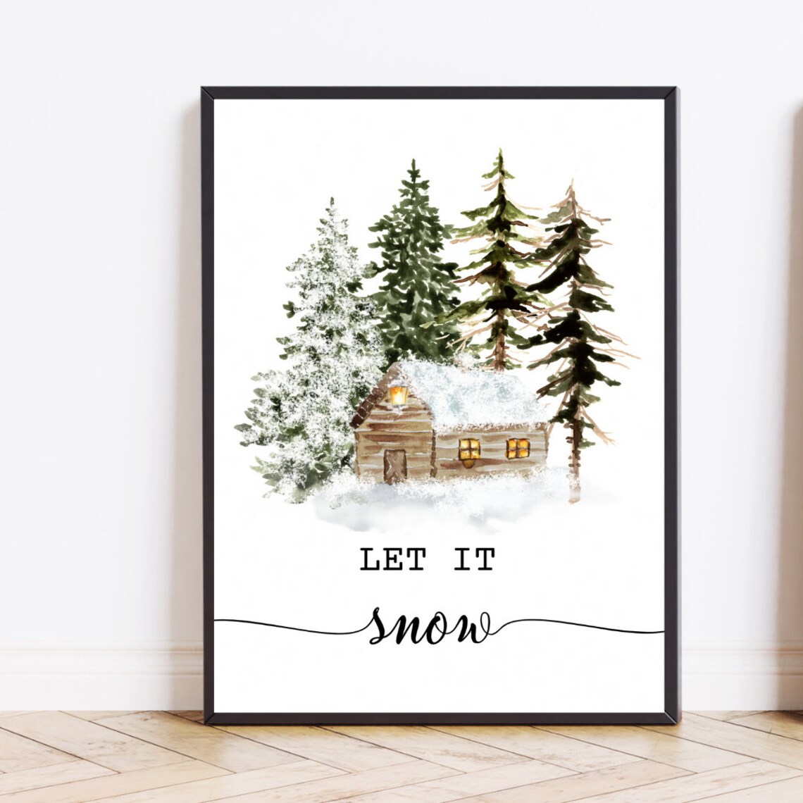 Winter Wonderland Art Print, Christmas Forest Decor - Image 2