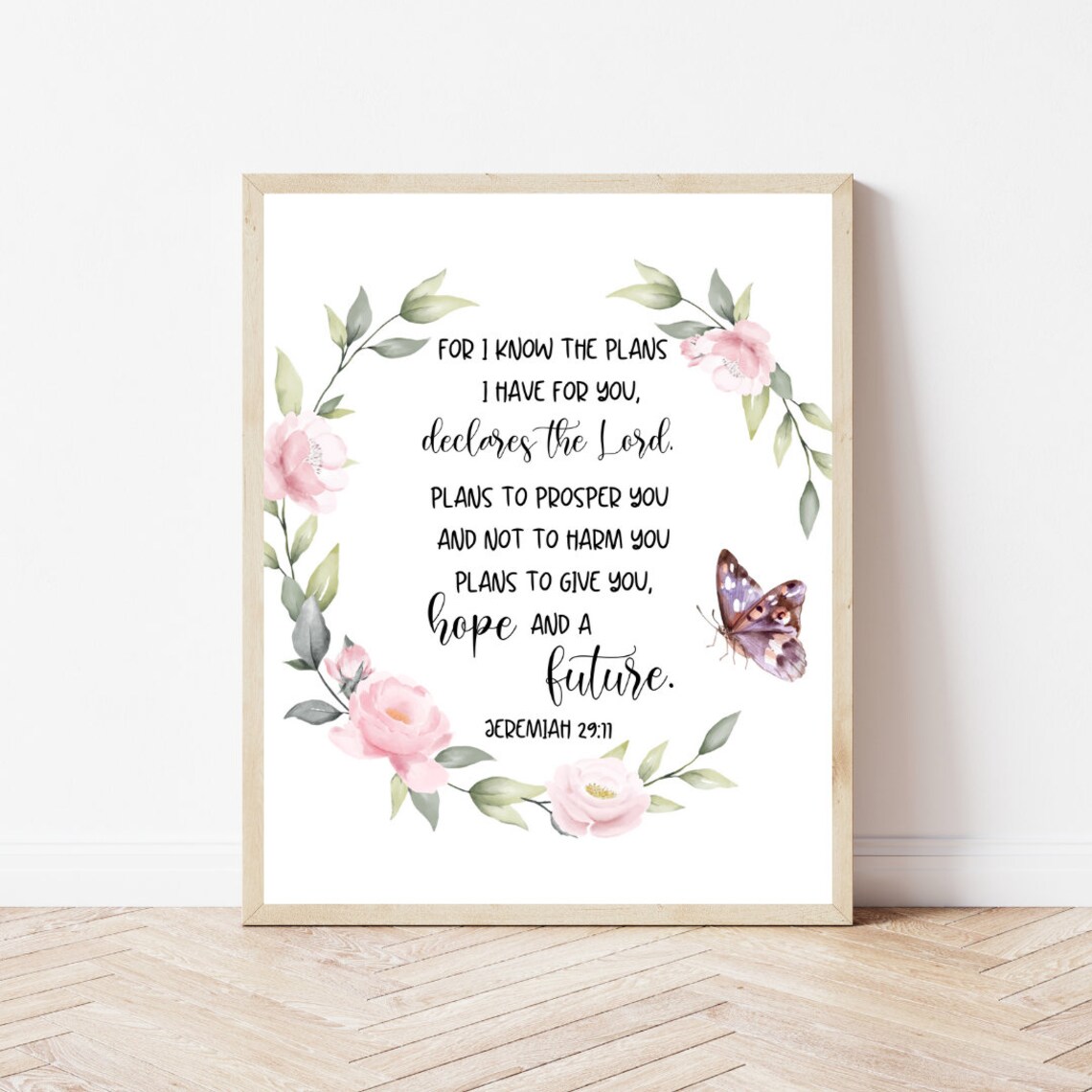 Jeremiah 29:11 Bible Verse Art Print, Christian - Image 2