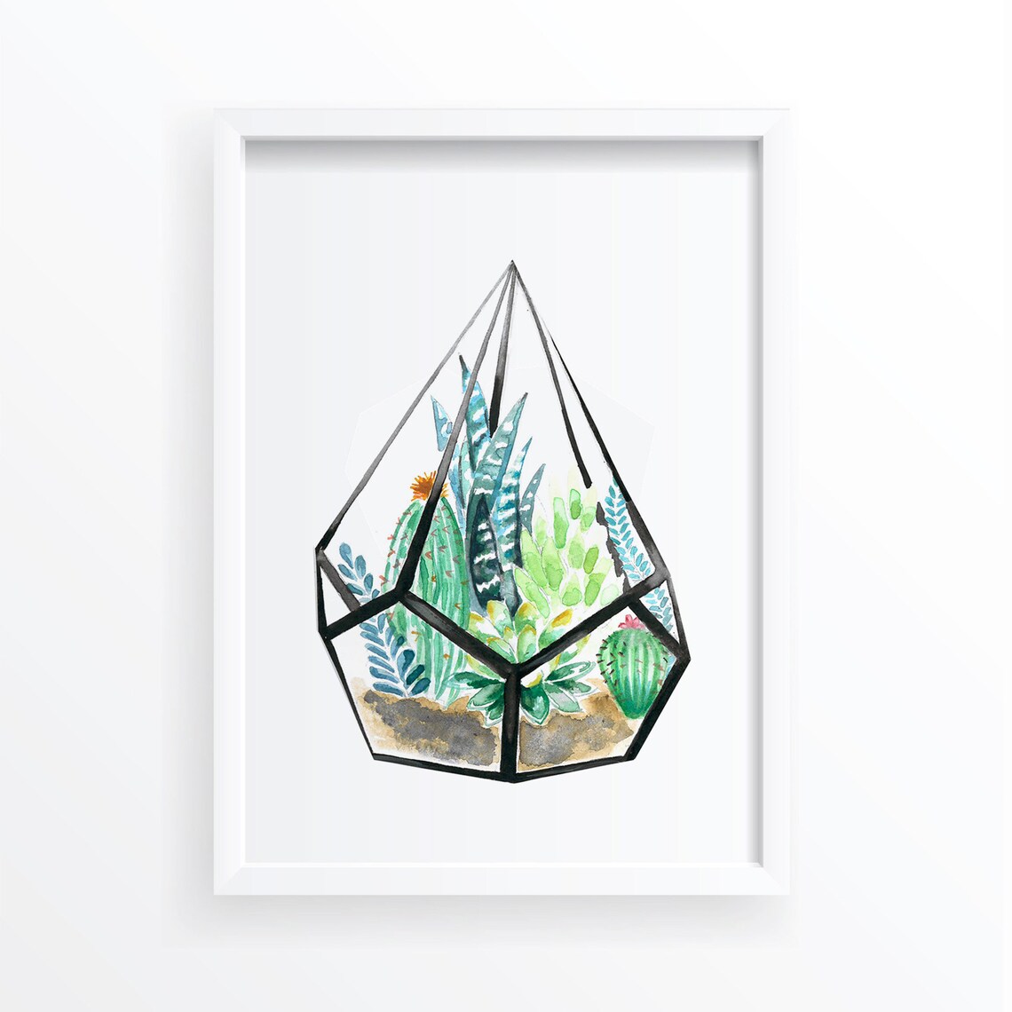 Terrarium Botanical Illustration Art Print