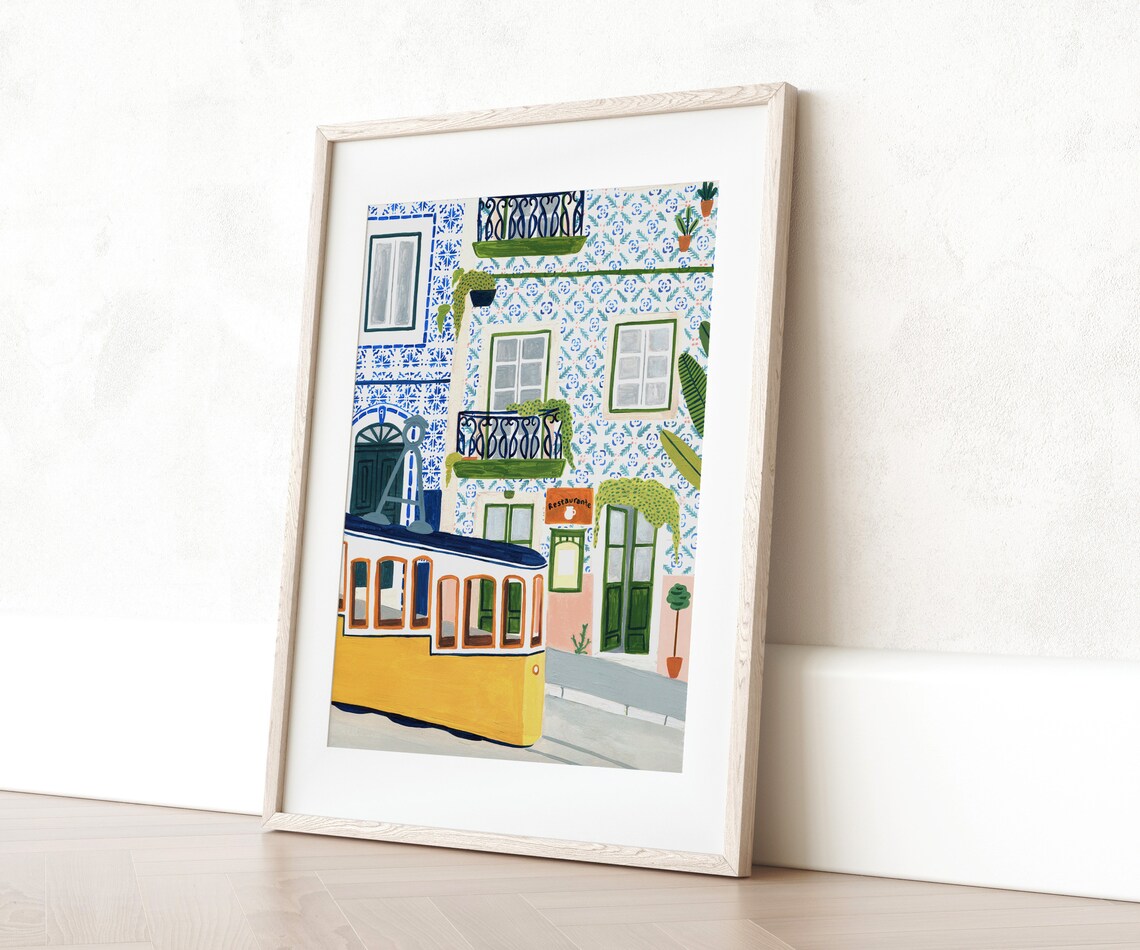 Lisbon Portugal Travel Poster, Europe Wall Art - Image 3