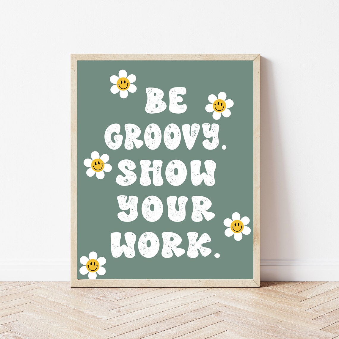 Retro Classroom Decor Math Class Groovy Art Print