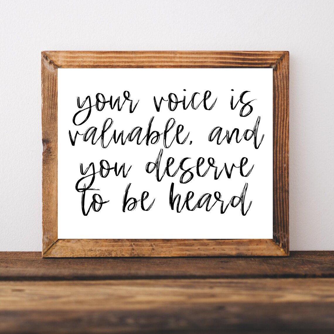 Your Voice Is Valued Art Print, Social Worker Gift
