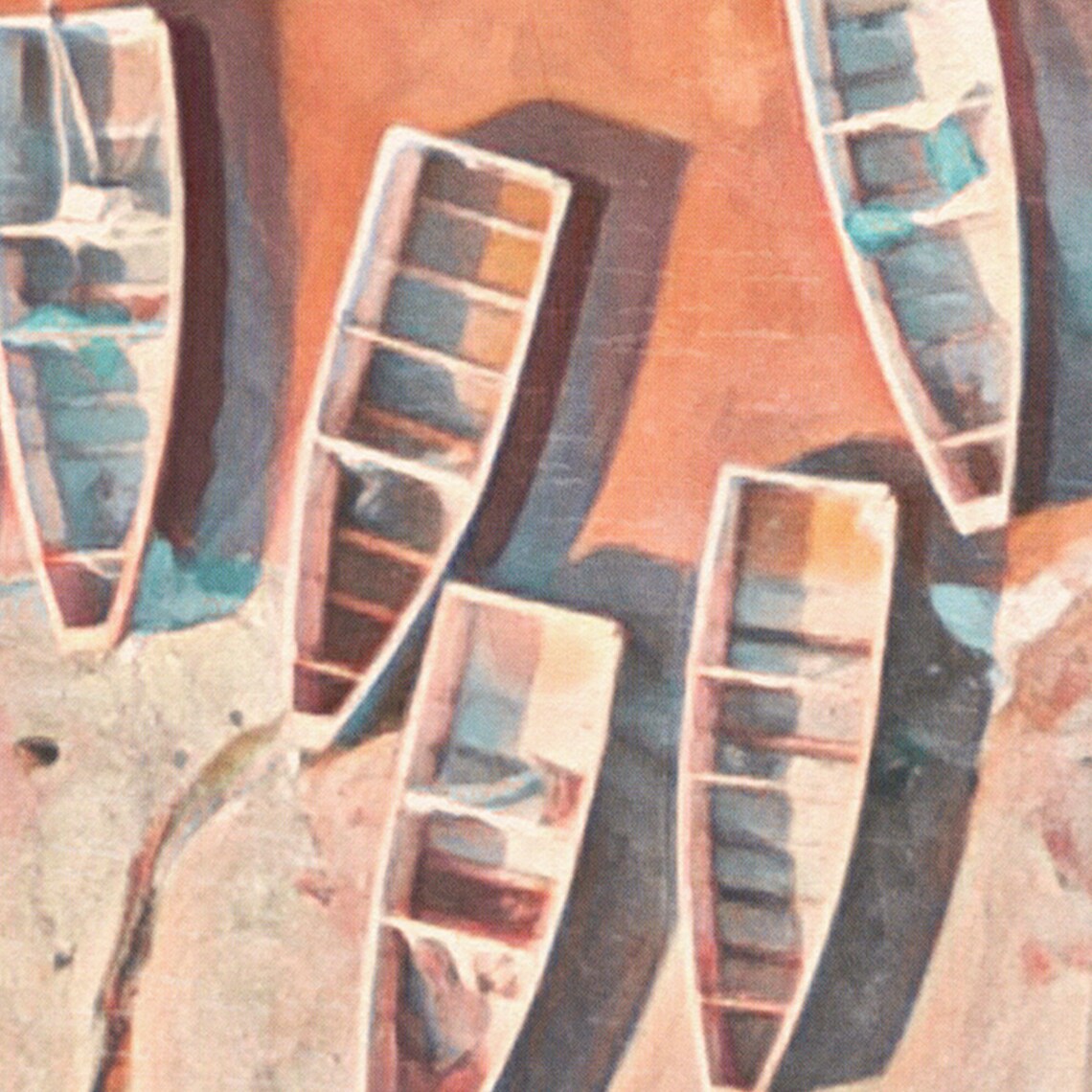 Lac Rose Senegal Pink Salt Lake Fishing Boats Retro Travel Poster - Image 4