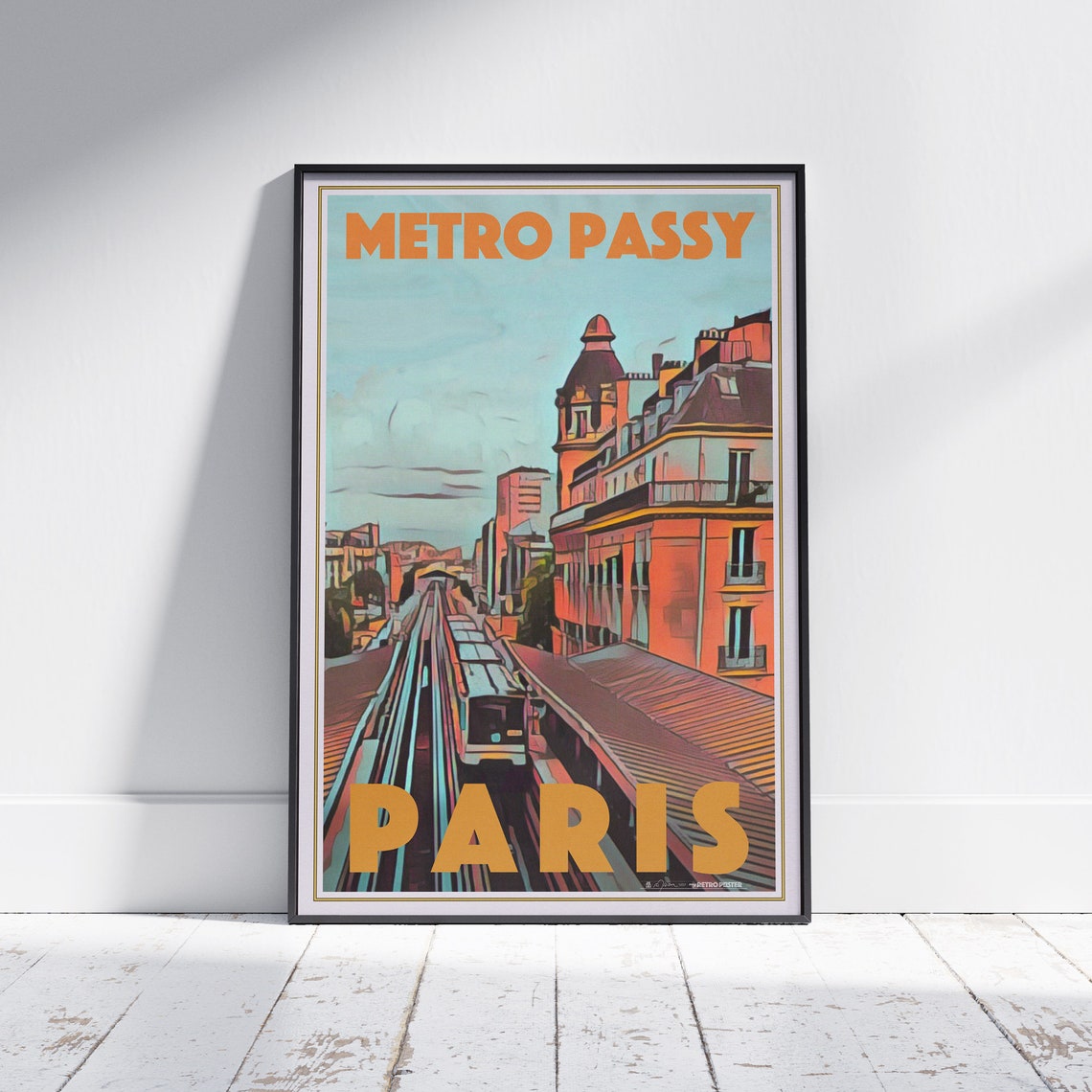 Paris Poster Metro Passy By Alecse Limited Edition Paris Gallery Wall Print Of Passy Metro Station France Travel Poster Of Paris Subway