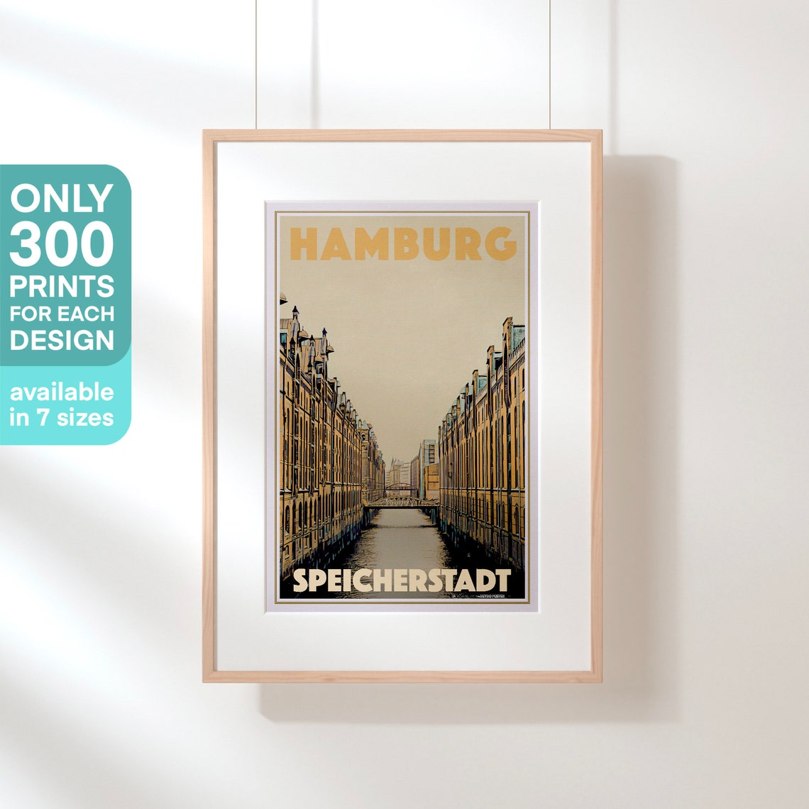 Hamburg Poster Speicherstadt By Alecse Limited Edition Hamburg Print Germany Travel Poster Speicherstadt Print Poster Of Hamburg - Image 3