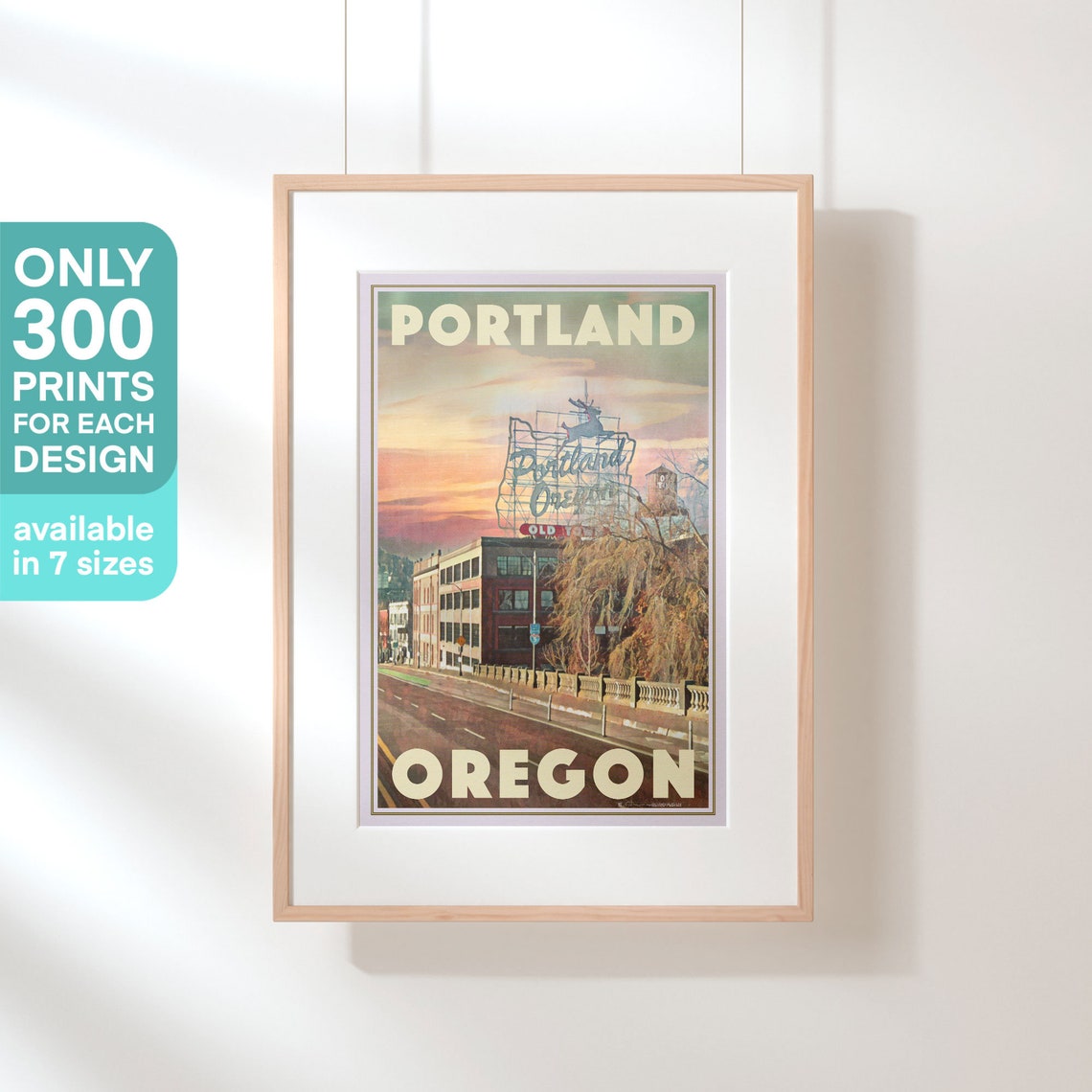 Portland Poster Oregon By Alecse Limited Edition Us Travel Poster Portland Gallery Wall Print Of Oregon Portland Decoration Gift - Image 3