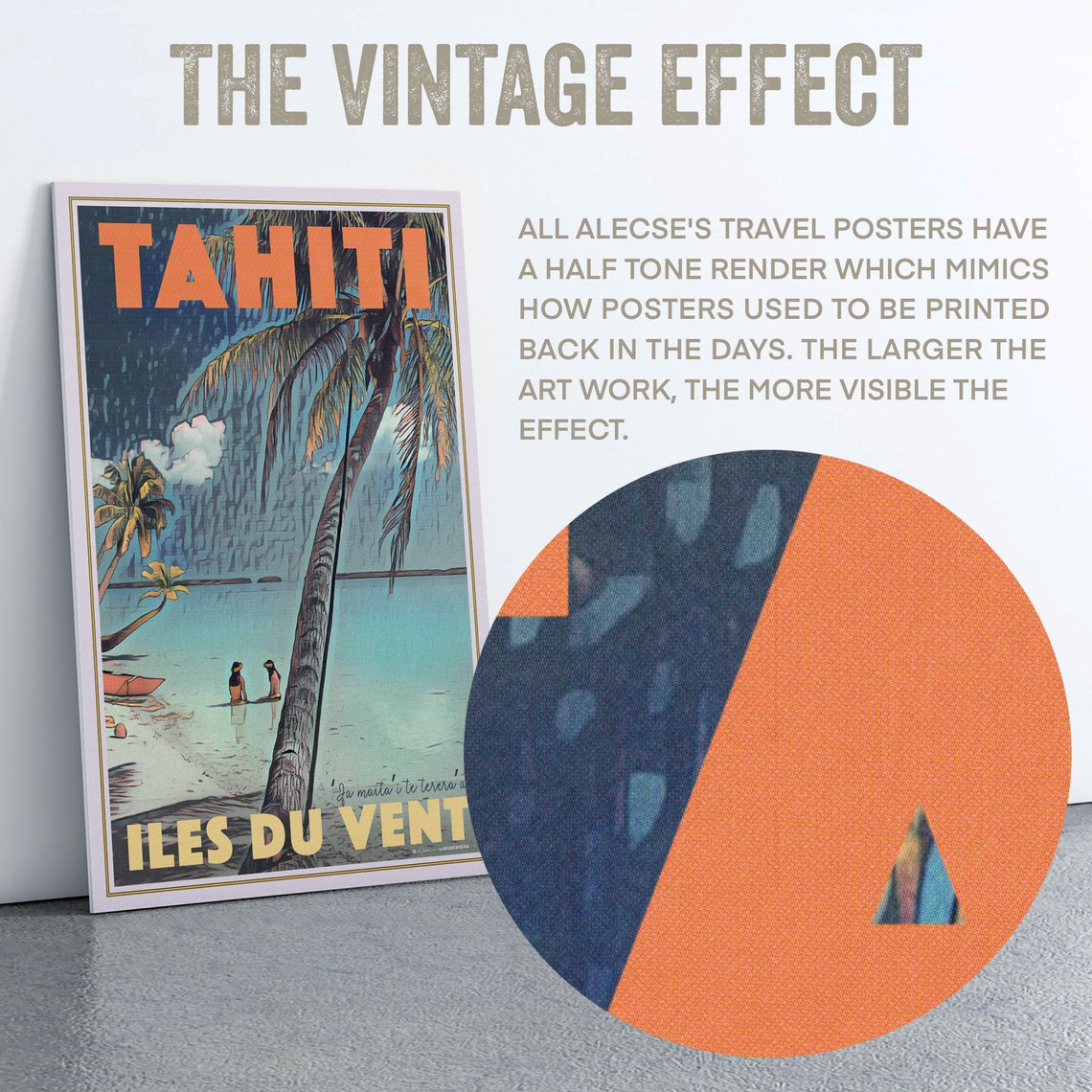 Tahiti Poster Windward Islands By Alecse Limited Edition Tahiti Travel Poster Of French Polynesia Tahiti Souvenir - Image 2
