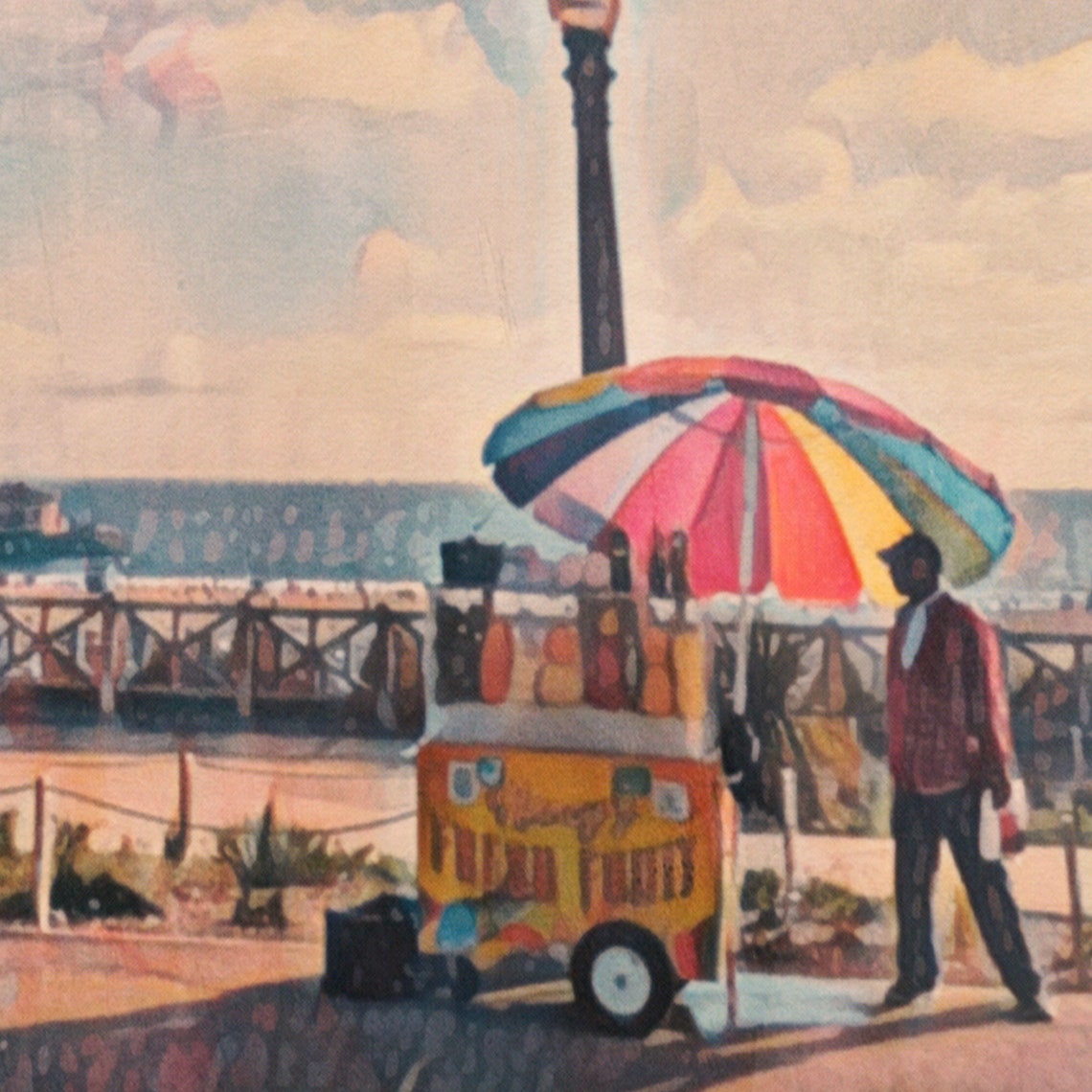 Santa Monica California Vintage Travel Poster Pier Palm Beach Art - Image 4