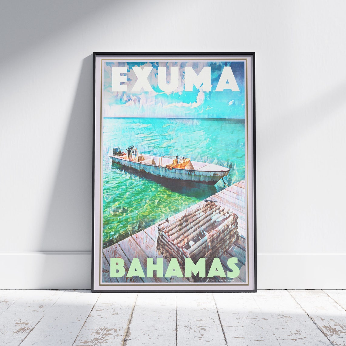 Bahamas Poster Exuma By Alecse Limited Edition Bahamas Travel Poster Classic Bahamas Print Bahamian Gift Poster Of Exuma Island