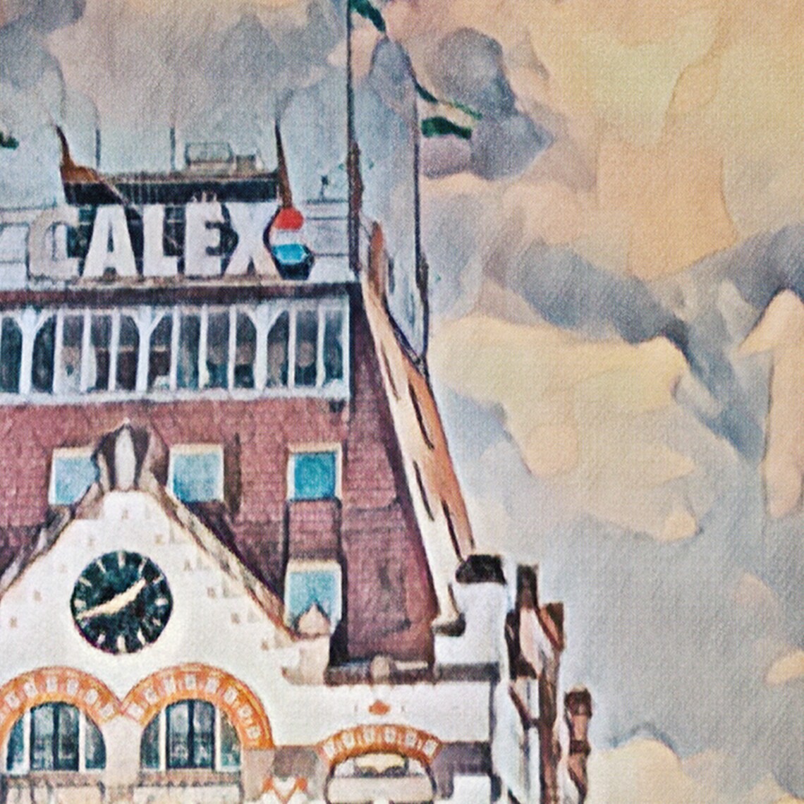 Rotterdam Wijnhaven Retro Travel Poster Dutch Historic Building Art - Image 4