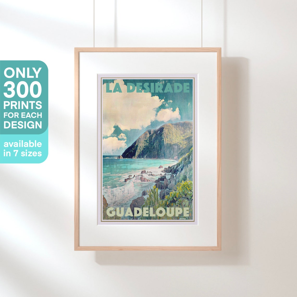 Guadeloupe Poster Desirade By Alecse Limited Edition Guadeloupe Travel Poster Classic Guadeloupe Print Of La Desirade Guadeloupe Gift - Image 3
