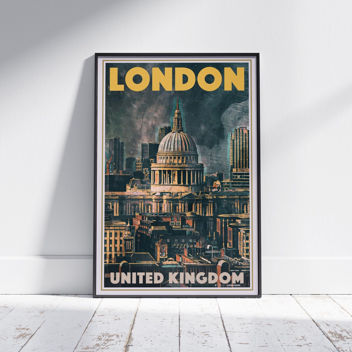 London Poster St Paul By Alecse Limited Edition Travel Poster London Print Uk Travel Wall St Paul Print Poster Of London