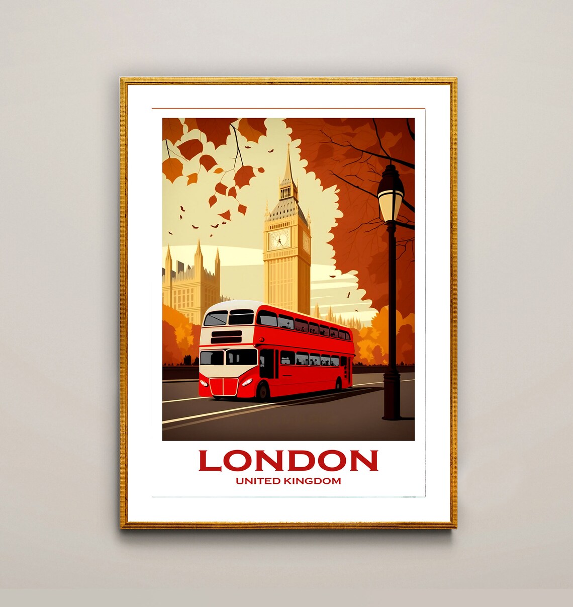 London United Kingdom Travel Poster, Travel Poster