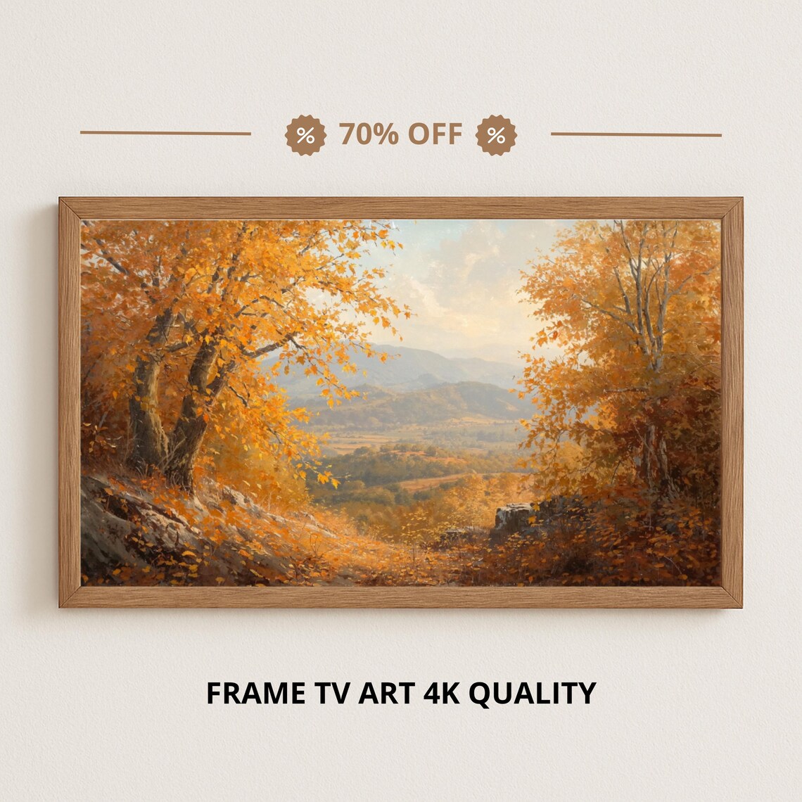 Samsung Frame Tv Art Golden Morning In The Autumn Hills