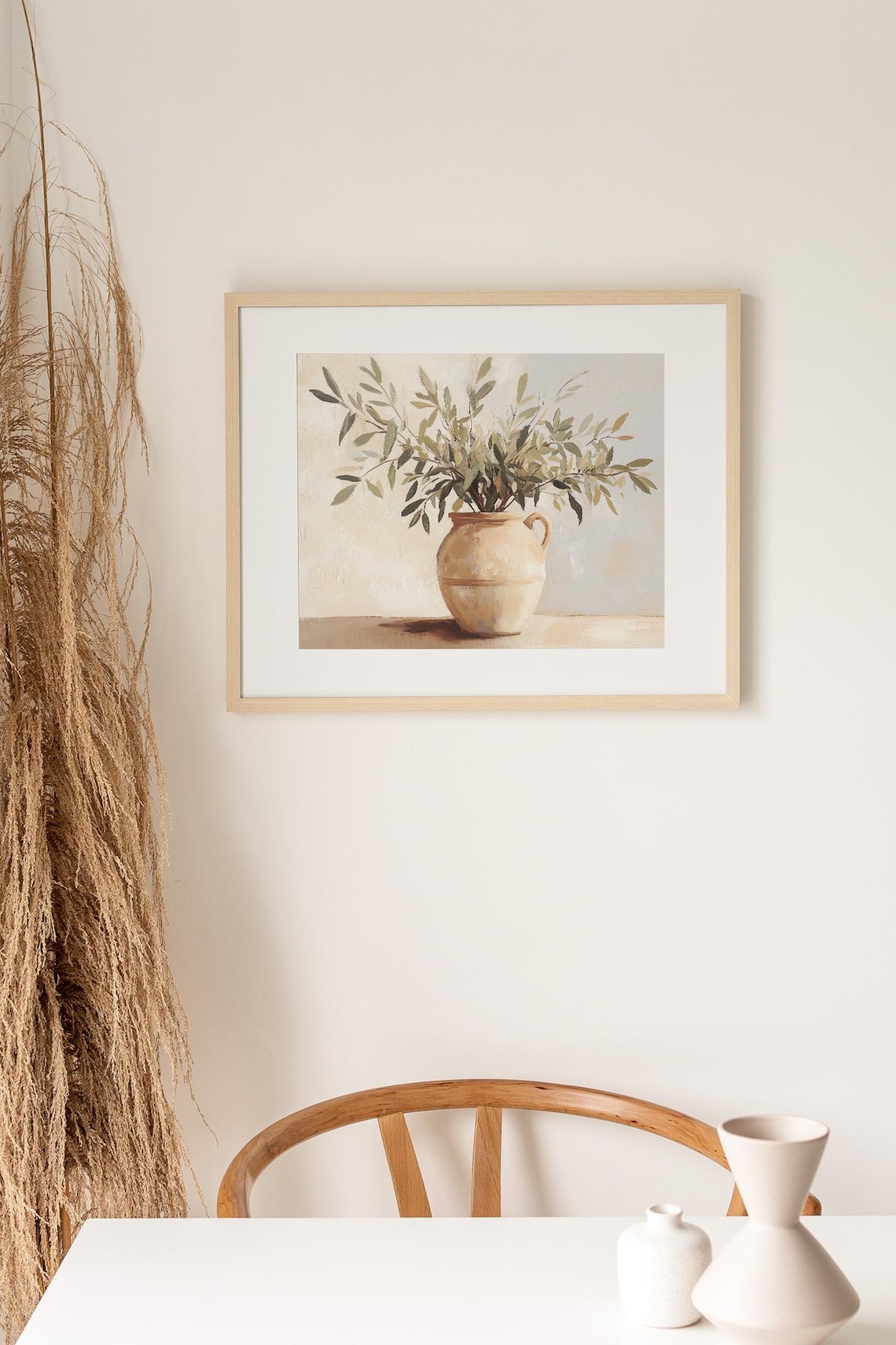 Olive Branch Art Print, Neutral Modern Farmhouse - Image 3