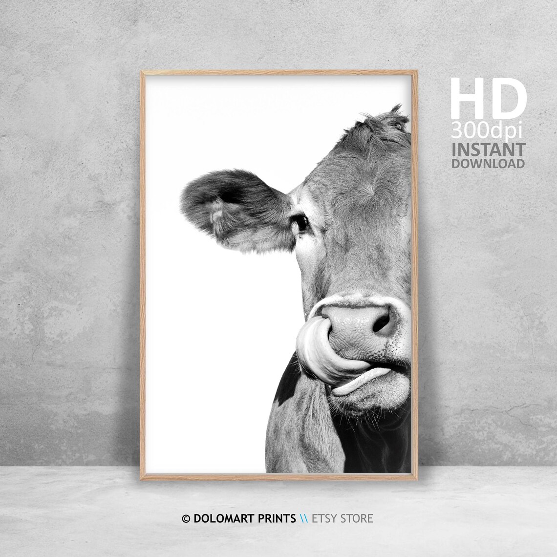 Modern Farmhouse Cow Nursery Art Print - Image 4