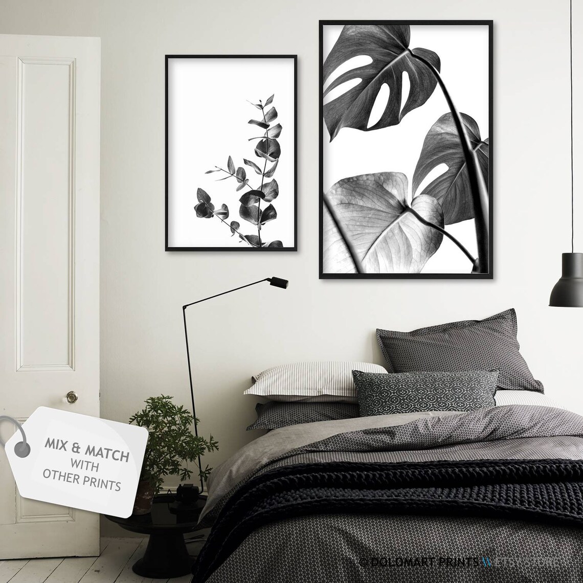 Monstera Deliciosa Leaf Print, Modern Botanical Art Print - Image 2