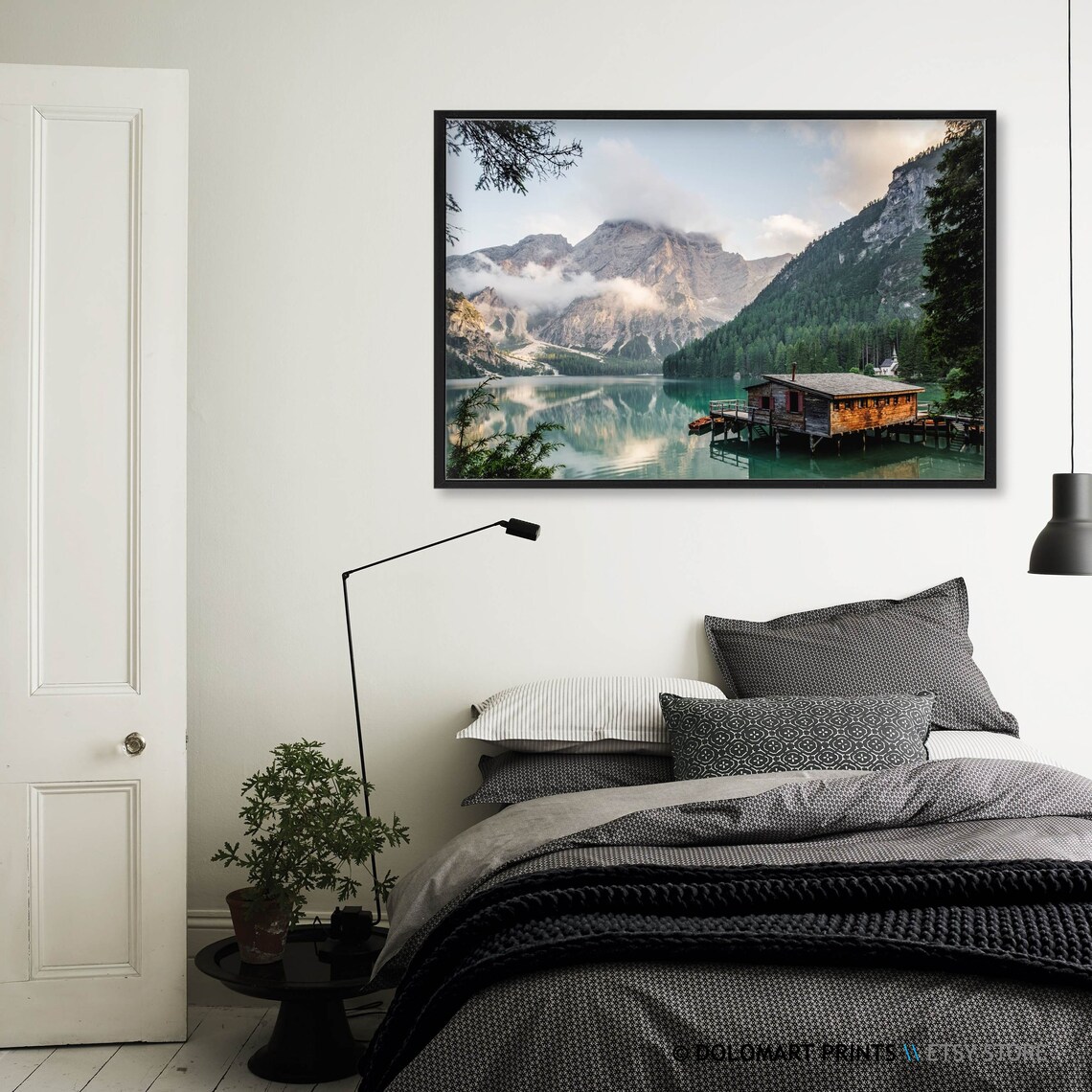 Pragser Wildsee Braies Lake Mountain Photo Print - Image 3