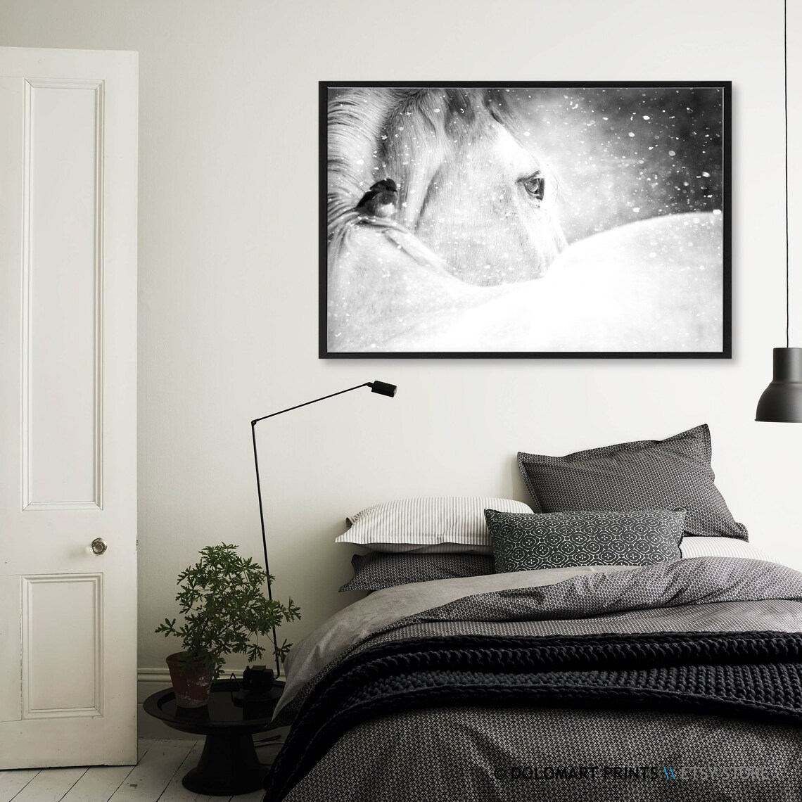 Wild Horse Photography, Black And White Art Print - Image 3