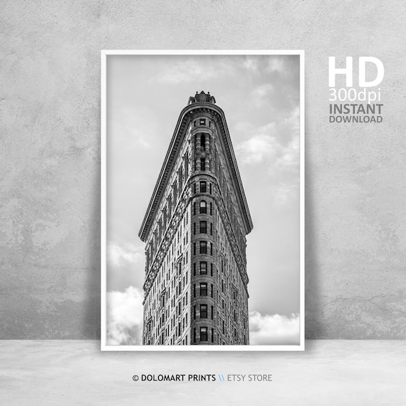 Flat Iron New York Vintage Architecture Travel Poster