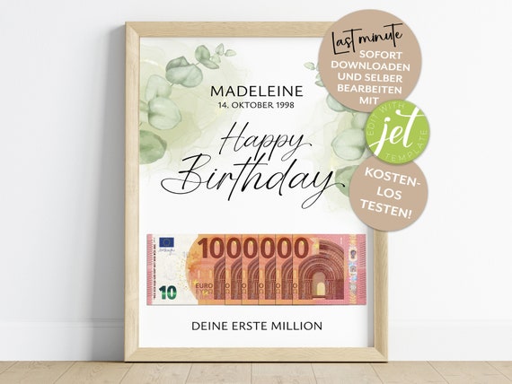 Last Minute Birthday Gift Money Gift For Teenagers Birthday Gift Pdf Picture Giving Away Money