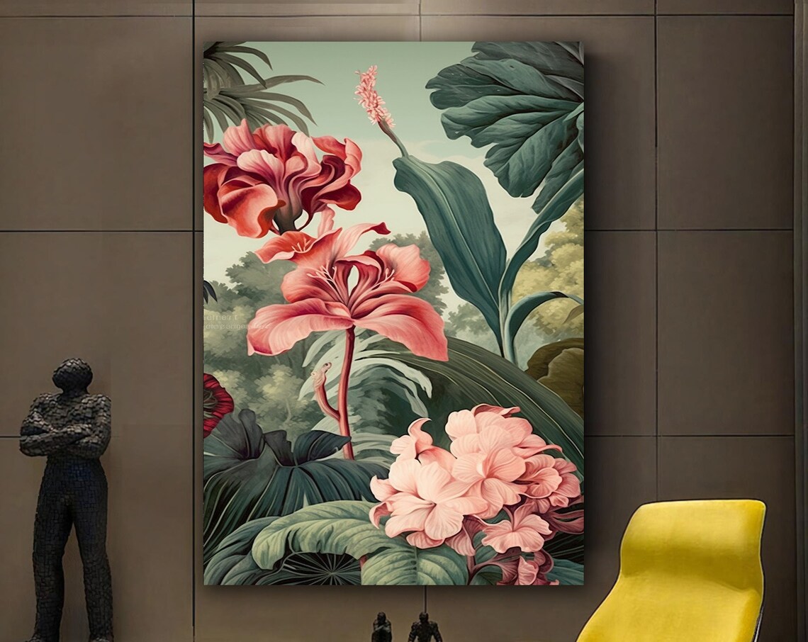 Botanical Floral Kitchen Painting Wall Art Print