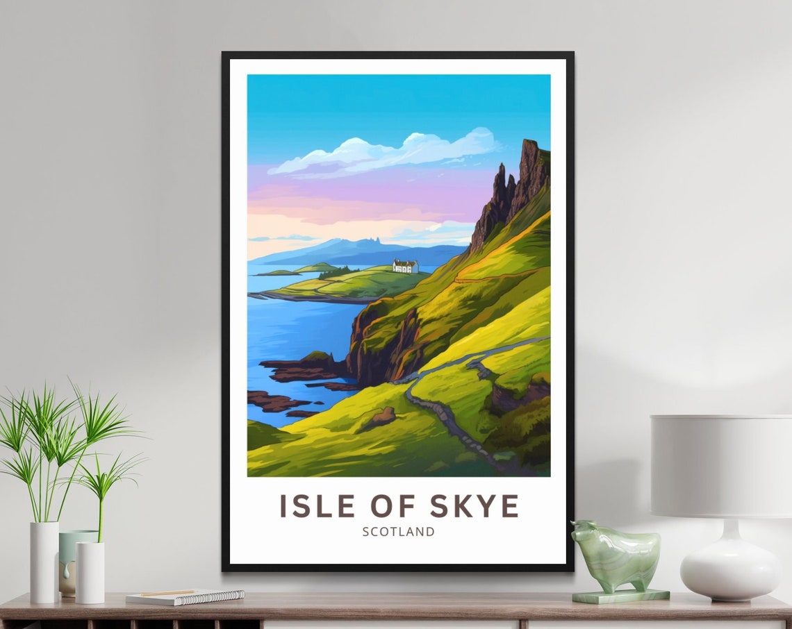 Isle Of Skye Travel Print Wall Art Isle Of Skye Wall Hanging Home Dcor Isle Of Skye Gift Art Lovers Scotland Art Lover Gift Isle Of Skye