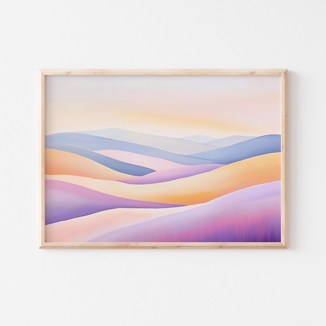 Abstract Pastel Rolling Hills In Pink Purple Peach Layers Poster - Image 6