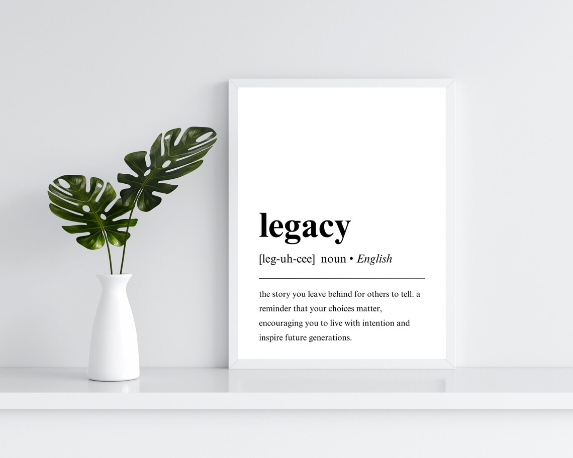 Legacy Definition Poster, Minimalist Office Decor - Image 3