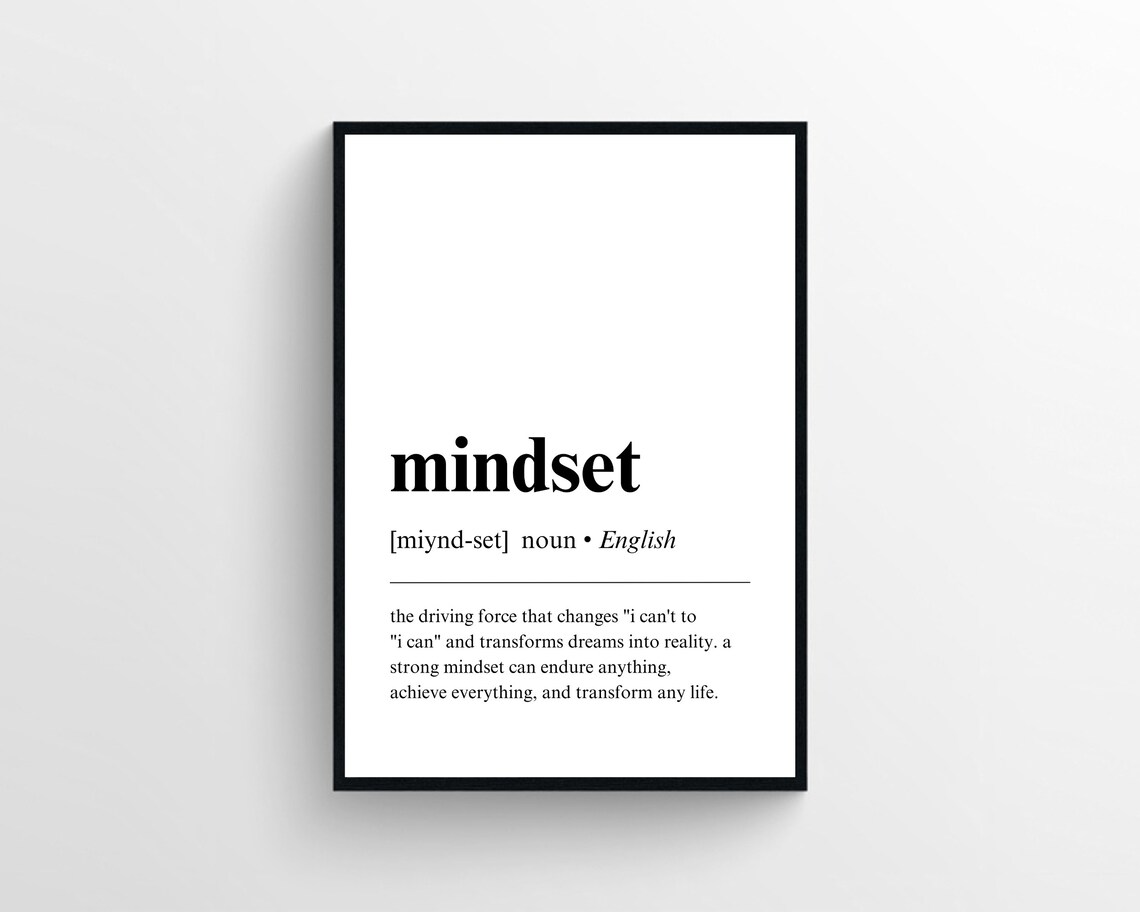 Mindset Definition Poster, Minimalist Office Decor - Image 4