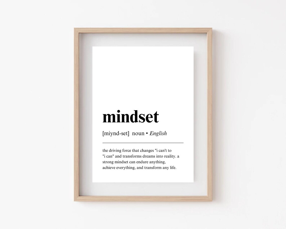 Mindset Definition Poster, Minimalist Office Decor - Image 3